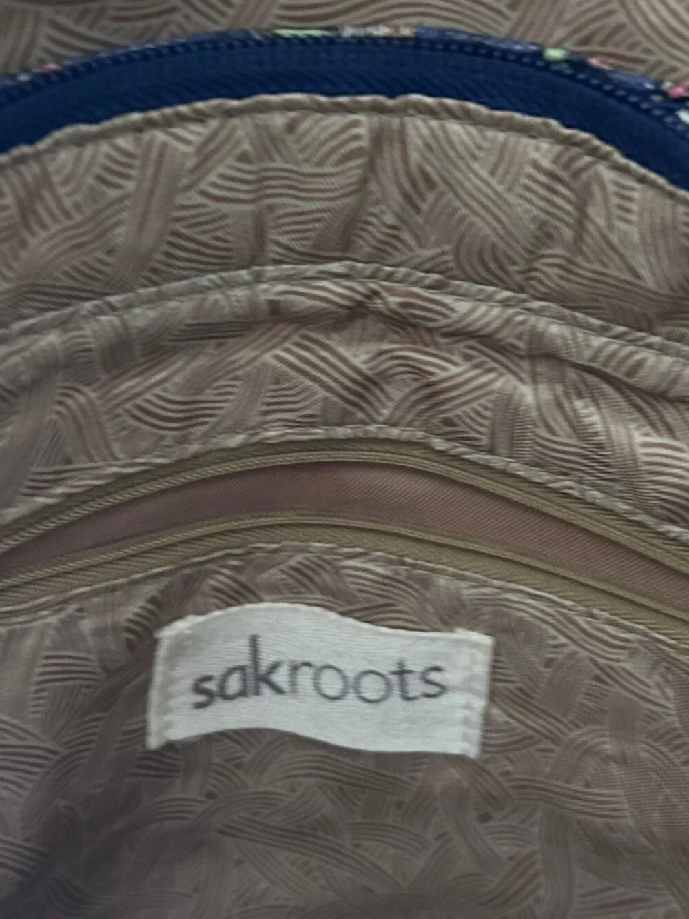 Sakroots Navy Owl and Floral Print Backpack